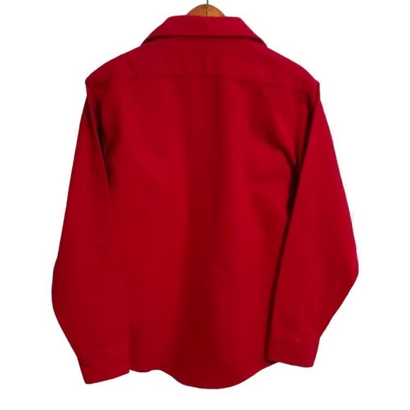 Vintage Sugarbush Chamois Shirt M Mens Red Flannel USA 70s 80s Button Front - Picture 4 of 14
